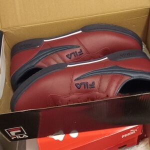 Fila Men's Burgundy and Navy Athletic Shoes